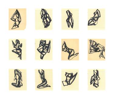 Print of Abstract Expressionism Body Drawings by Erqi Luo