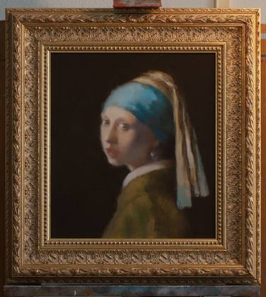 Girl with a Pearl Earring (free copy after Vermeer) thumb