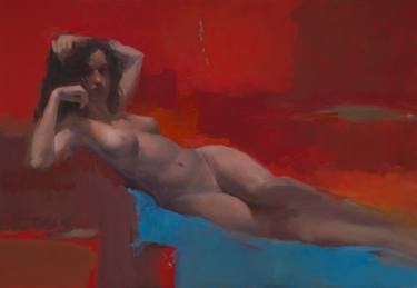 Original Figurative Nude Paintings by Janos Zoltan Kovacs
