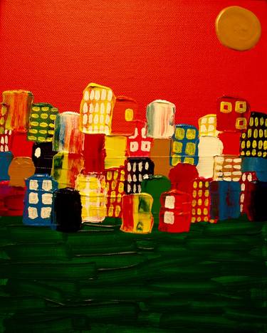 Print of Abstract Expressionism Cities Paintings by Stelios Kallioras