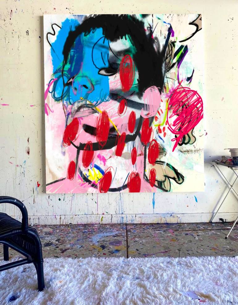 Original Abstract Expressionism People Painting by Jason Balducci