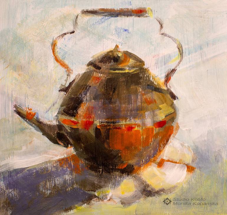 A Tea Pot Painting By Monika Kopanska Saatchi Art