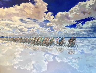 Print of Figurative Bicycle Paintings by Masha Pasichnyk