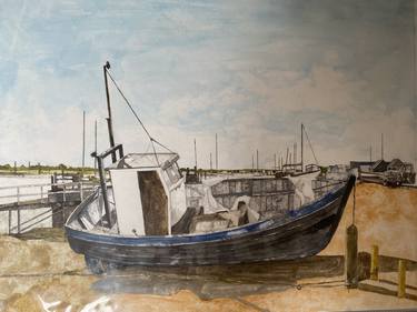 Original Fine Art Boat Paintings by ross moore