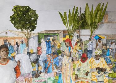 Saatchi Art Artist ross moore; Paintings, “Street Corner Serekunda” #art