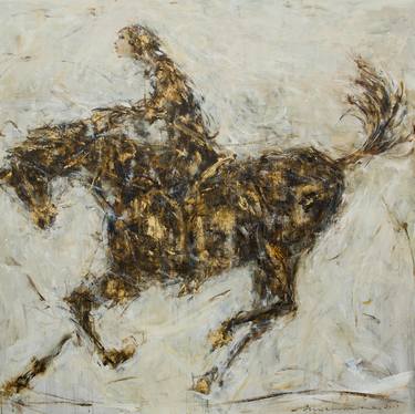 Print of Expressionism Horse Paintings by jun matsushima