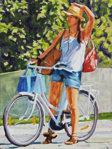 Original Bicycle Paintings by Benjy Barnhart