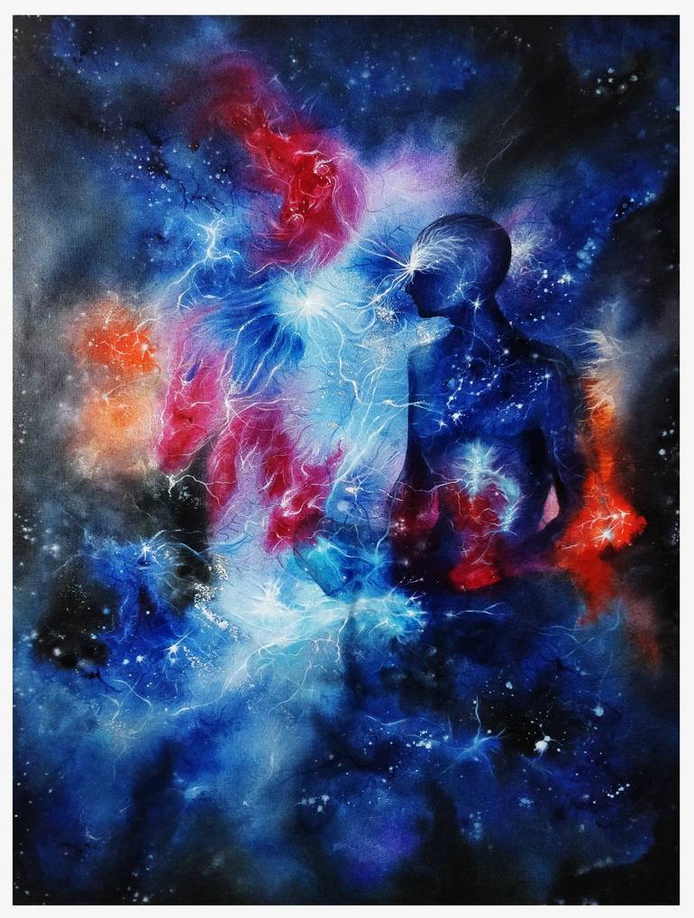 Magic & Manifestations~ The Cosmic Connection Painting by vishwajeet ...