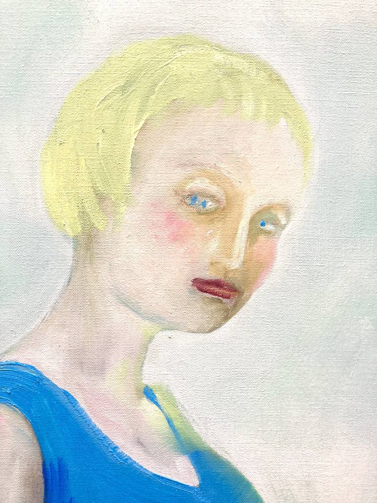 Original Portrait Painting by Marie-Helene Fabra