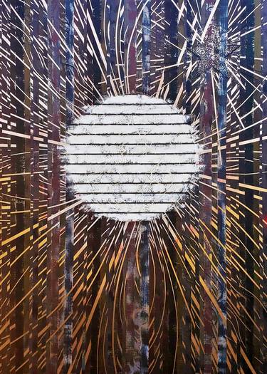 Original Abstract Outer Space Painting by Dodd Holsapple