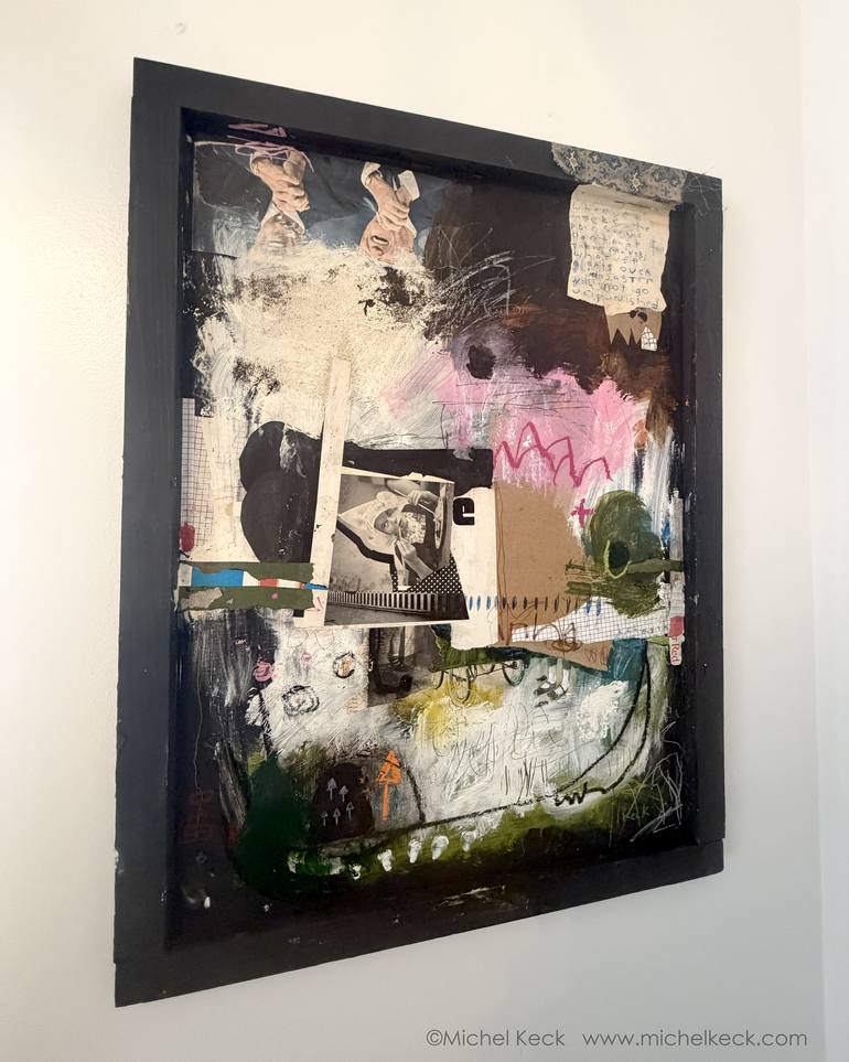 Original Abstract Expressionism Abstract Mixed Media by Michel Keck