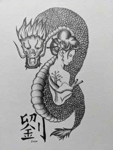 Dragon Geisha Tattoo thumb