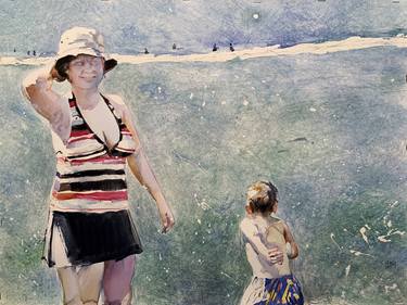 Original Figurative Beach Paintings by Gregory Radionov