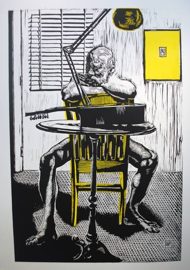 Original Figurative Men Printmaking by Gregory Radionov