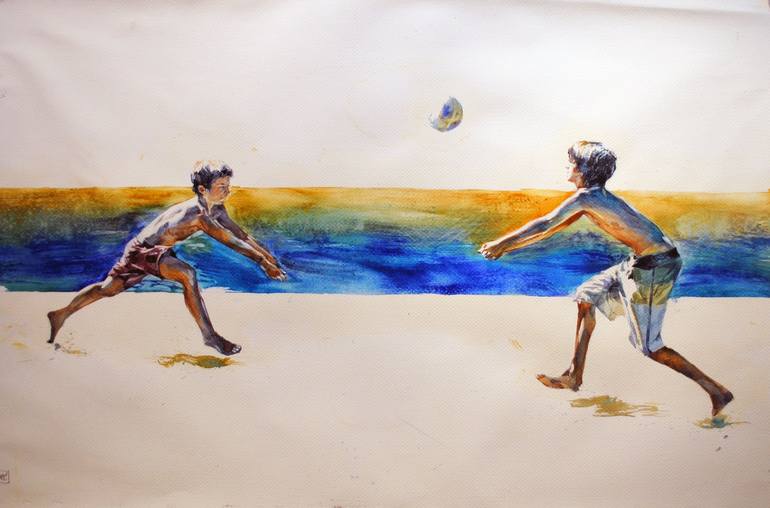 beach ball Painting by Gregory Radionov Saatchi Art