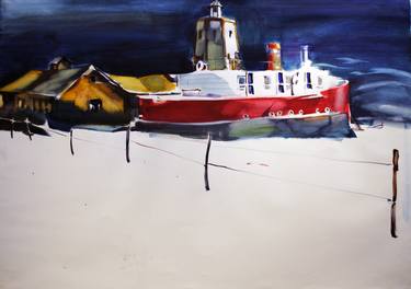 Original Modern Boat Paintings by Gregory Radionov