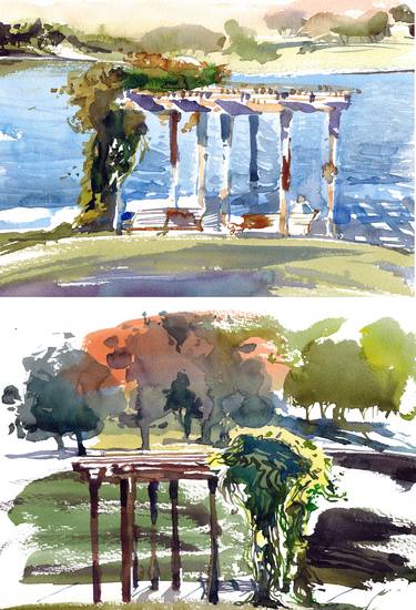 Print of Impressionism Garden Paintings by Gregory Radionov