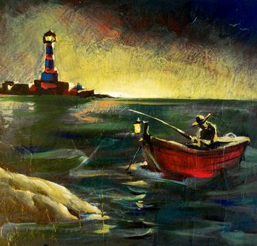 Original Modern Boat Paintings by Gregory Radionov