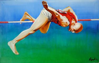 Original Figurative Sport Paintings by Gregory Radionov