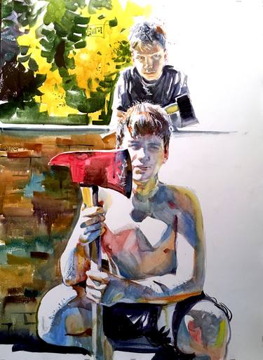 Print of Figurative Children Paintings by Gregory Radionov