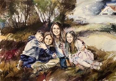 Print of Realism Family Paintings by Gregory Radionov