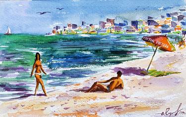Print of Expressionism Beach Paintings by Gregory Radionov