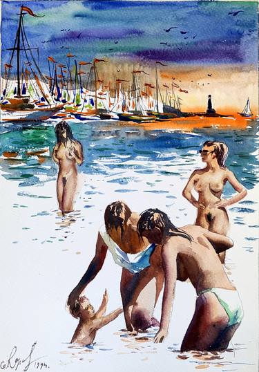 Original Beach Paintings by Gregory Radionov