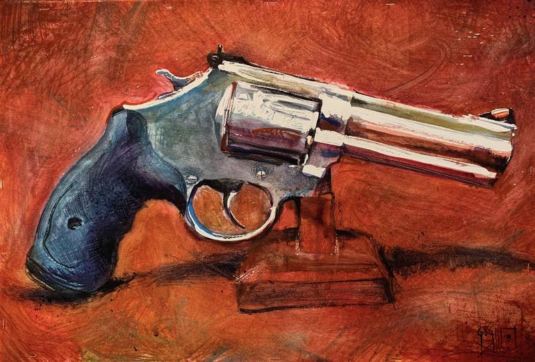 my best friends' gun Painting by Gregory Radionov | Saatchi Art