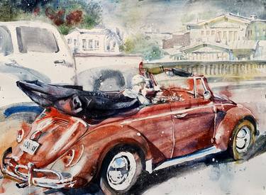 Print of Automobile Paintings by Gregory Radionov