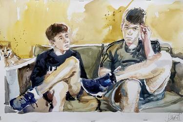 Original Figurative Family Paintings by Gregory Radionov