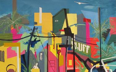 Print of Abstract Cities Paintings by Karl Bird