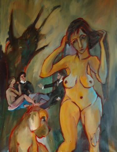 Original Abstract Erotic Paintings by Piotr Dryll