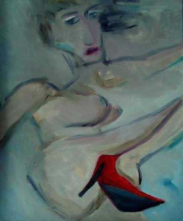 Original Abstract Expressionism Erotic Paintings by Piotr Dryll