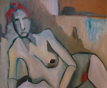 Original Expressionism Erotic Painting by Piotr Dryll
