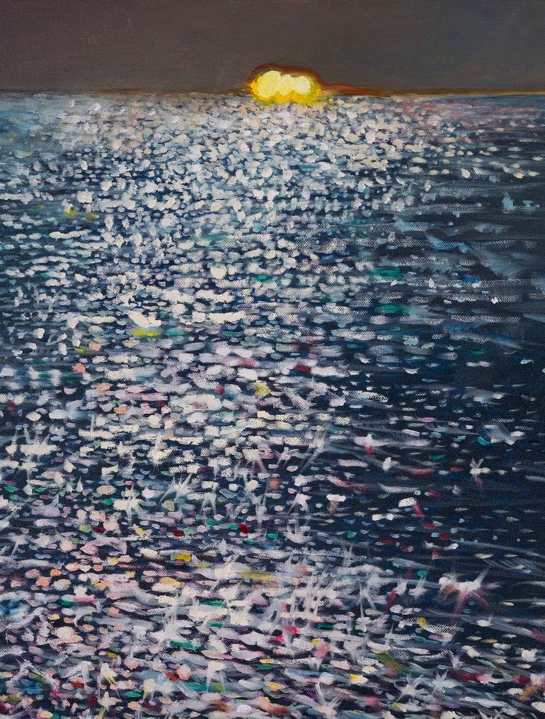 Original Impressionism Seascape Painting by GrażYna Smalej