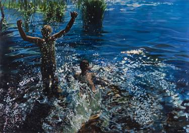 Print of Realism Water Paintings by Grażyna Smalej