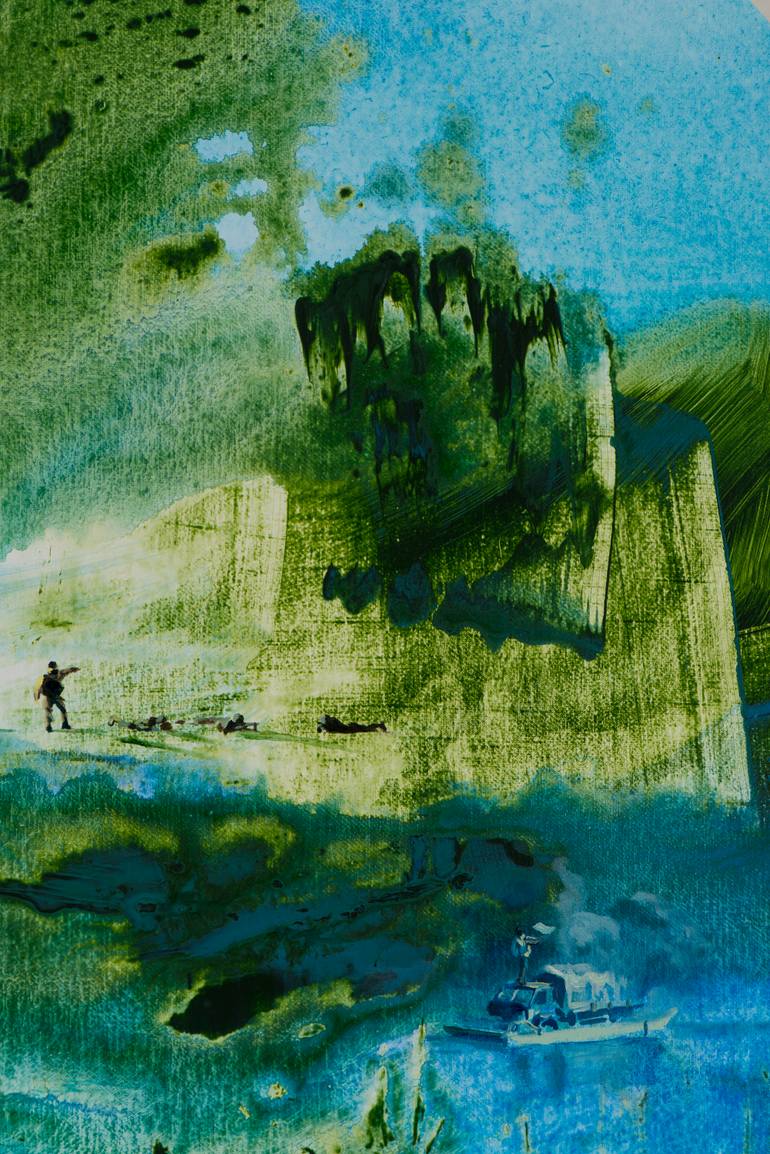 Original Abstract Landscape Painting by GrażYna Smalej