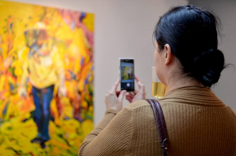 Original Expressionism People Painting by GrażYna Smalej