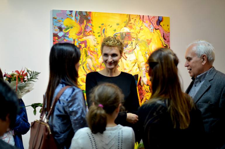 Original Expressionism People Painting by GrażYna Smalej