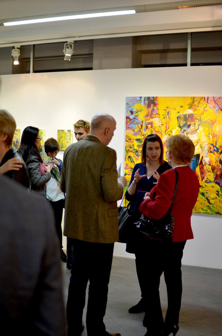 Original Expressionism People Painting by GrażYna Smalej