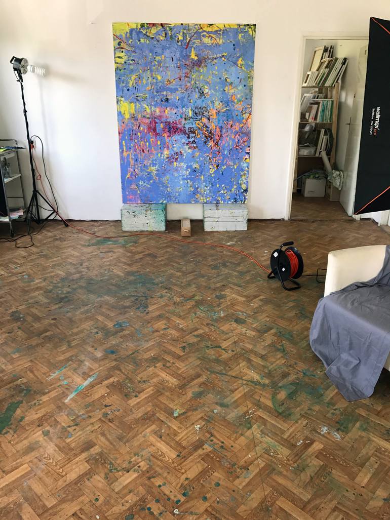 Original Impressionism Abstract Painting by GrażYna Smalej