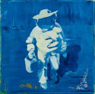 Saatchi Art Artist Grażyna Smalej; Painting, “Beekeeper in blue” #art