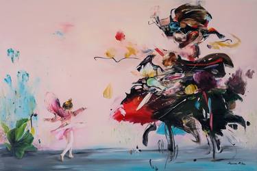 Original Abstract Fantasy Paintings by Vanessa Poutou