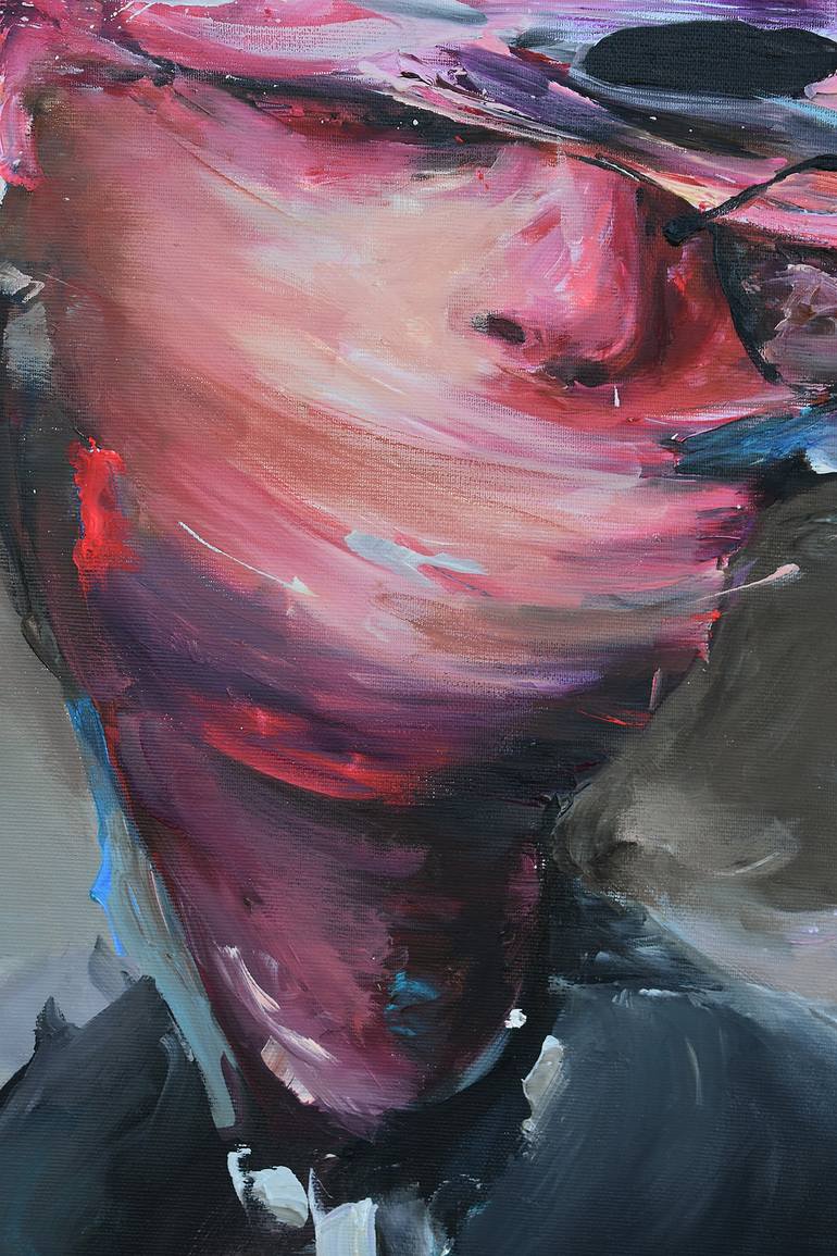 Original Abstract Portrait Painting by Vanessa Poutou