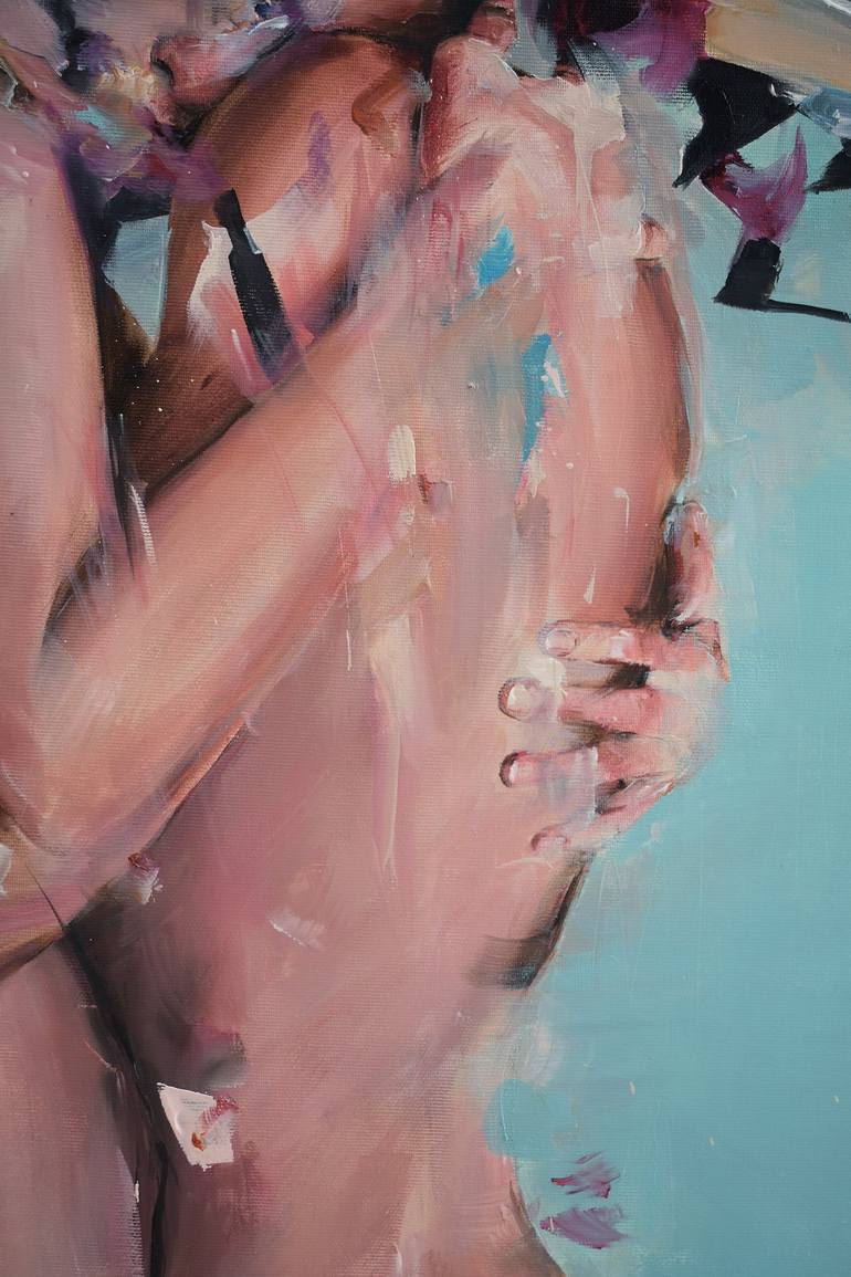 Original Erotic Painting by Vanessa Poutou
