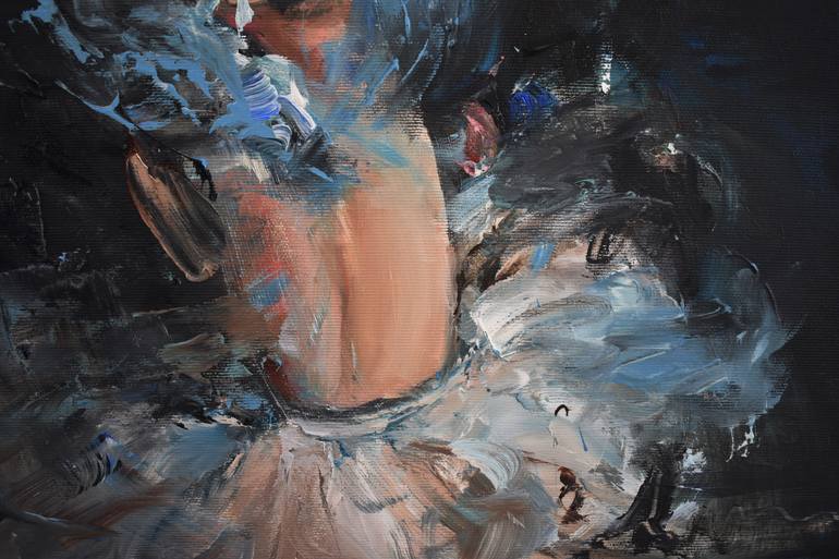 Original Abstract Expressionism Music Painting by Vanessa Poutou