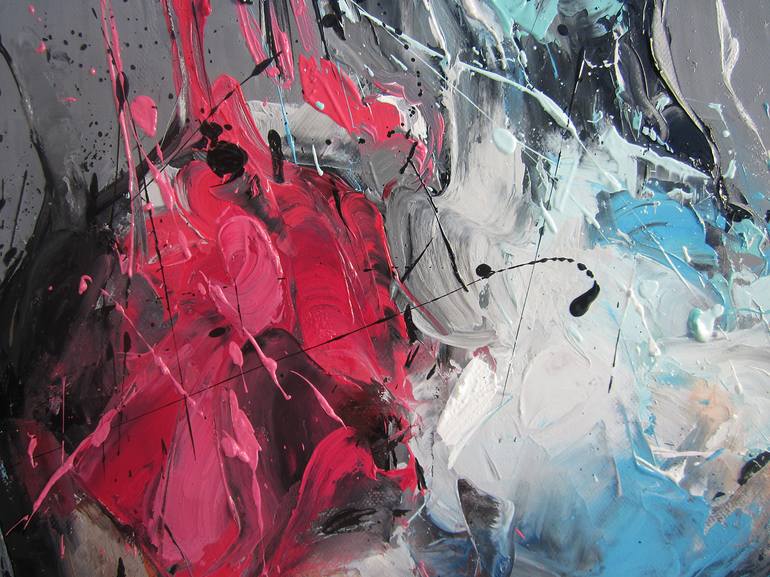 Original Abstract Expressionism Erotic Painting by Vanessa Poutou