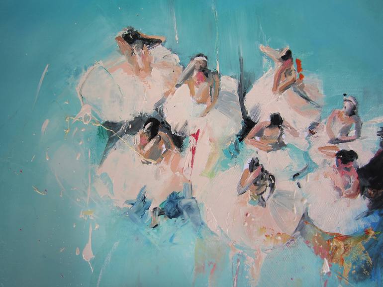 Original Figurative People Painting by Vanessa Poutou