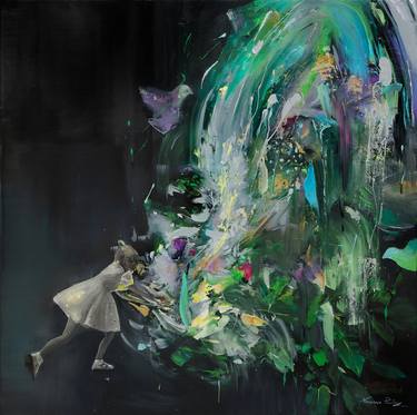 Original Abstract Politics Painting by Vanessa Poutou