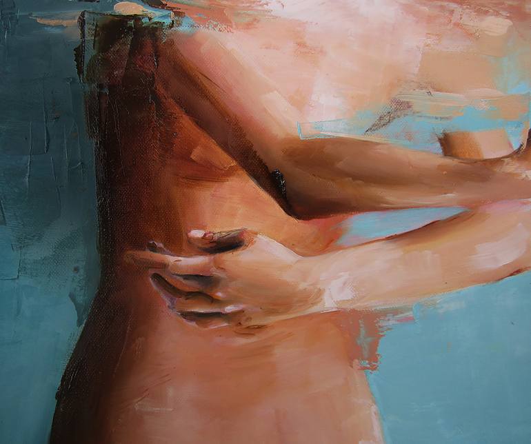 Original Nude Painting by Vanessa Poutou